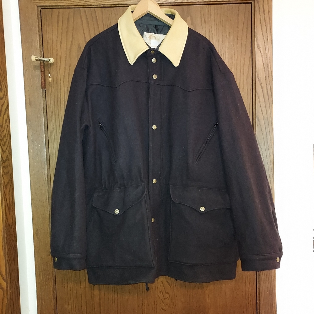 Schaefer Outfitter Black Wool Blend Cattle Baron Drifter Coat size XL